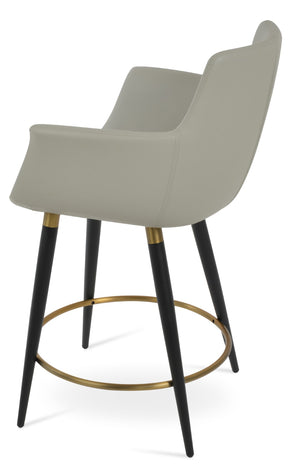 Soho Concept Bottega Adjustable Arm Barstools & Counterstools - Stylish Leatherette, 2-year Guarantee, Made In Turkiye Black,Gold,Grey  Soho-concept-dining-chair-10606