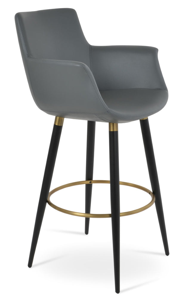 Soho Concept Bottega Adjustable Arm Barstools & Counterstools - Stylish Leatherette, 2-year Guarantee, Made In Turkiye Black,Gold,Grey  Soho-concept-dining-chair-10603