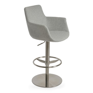 Soho Concept Bottega Arm Barstools & Counterstools - Ergonomic Comfort With 10-year Guarantee, Dark Grey & Walnut Silver  Soho-concept-dining-chair-10611
