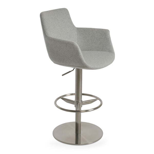 Soho Concept Bottega Arm Barstools & Counterstools - Ergonomic Comfort With 10-year Guarantee, Dark Grey & Walnut Silver  Soho-concept-dining-chair-10611