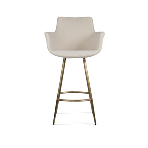 Soho Concept Bottega Arm Barstools & Counterstools - Stylish Upholstered Options With 10-year Guarantee, Elegant Design Brass,White  Soho-concept-dining-chair-10612