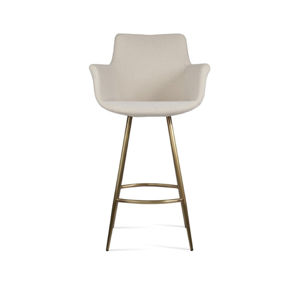 Soho Concept Bottega Arm Barstools & Counterstools - Stylish Upholstered Options With 10-year Guarantee, Elegant Design Brass,White  Soho-concept-dining-chair-10612