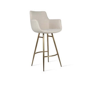 Soho Concept Bottega Arm Barstools & Counterstools - Stylish Upholstered Options With 10-year Guarantee, Elegant Design Brass,White  Soho-concept-dining-chair-07471