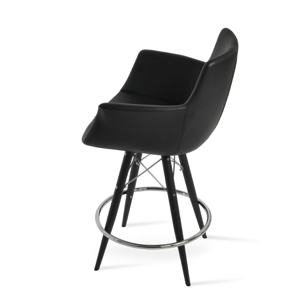Soho Concept Bottega Arm Barstools & Counterstools - Sleek Black Leatherette Chairs For Modern Office Spaces Black  Soho-concept-dining-chair-10617