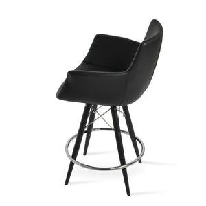 Soho Concept Bottega Arm Barstools & Counterstools - Sleek Black Leatherette Chairs For Modern Office Spaces Black  Soho-concept-dining-chair-10617