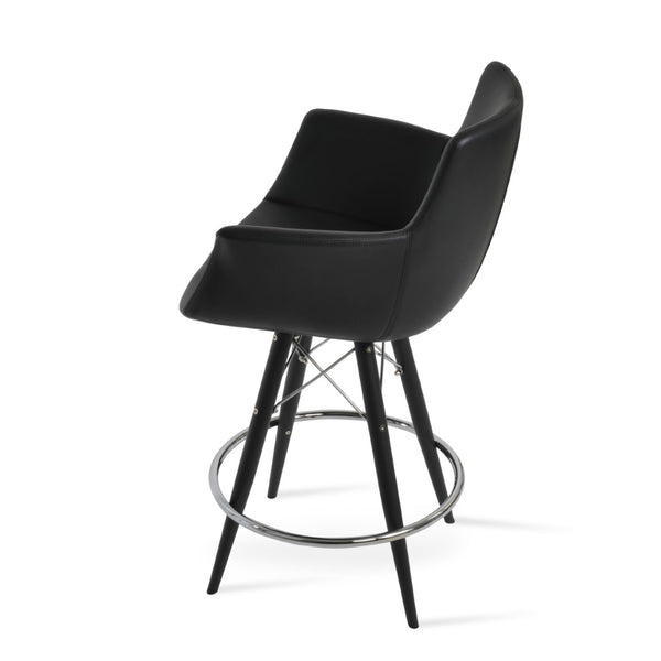 Soho Concept Bottega Arm Barstools & Counterstools - Sleek Black Leatherette Chairs For Modern Office Spaces Black  Soho-concept-dining-chair-10617