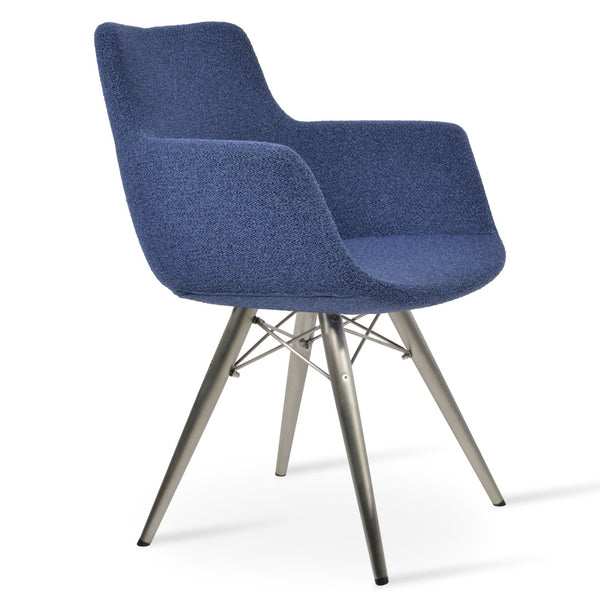 Soho Concept Bottega Arm (Large) Office Chair - Stylish Upholstered Dining Chair With 10-year Guarantee & Comfort Blue,Black  Soho-concept-dining-chair-01351