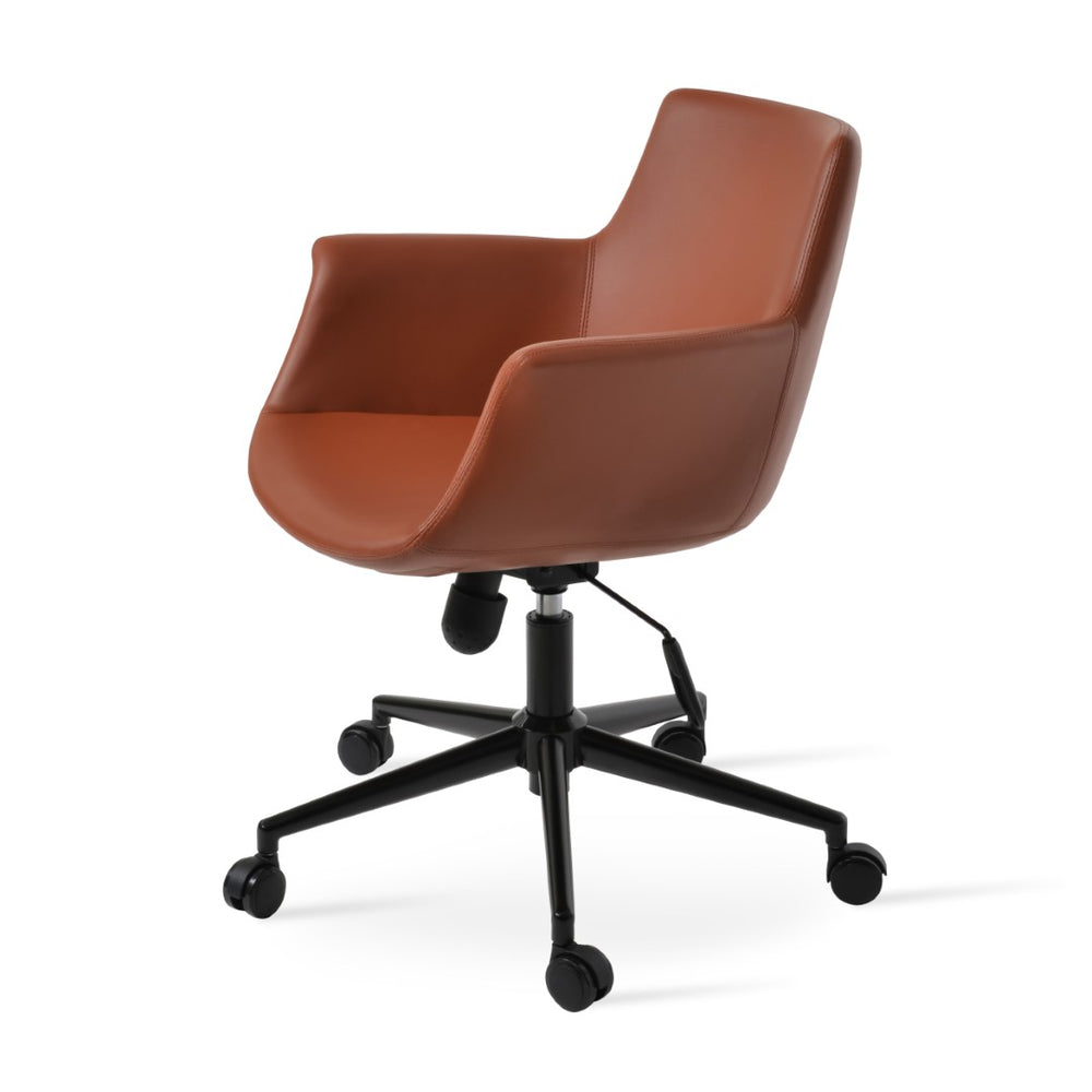 Soho Concept Bottega Arm Office Chair - Ergonomic Design, 10-year Guarantee, Stylish Upholstery Options! Black  Soho-concept-dining-chair-11673