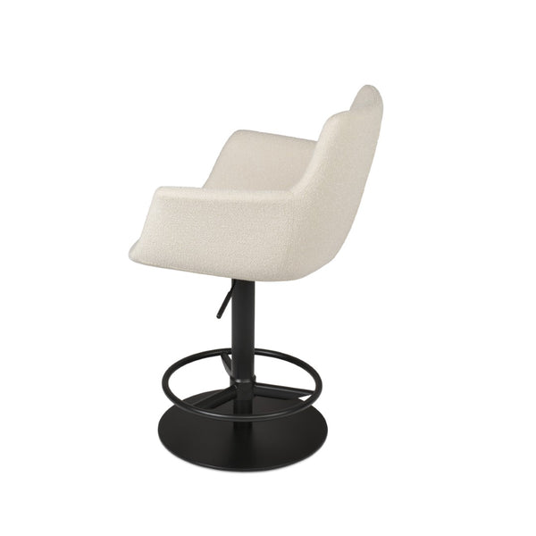 Soho Concept Bottega Ergonomic Arm Barstools & Counterstools - Premium Fabrics, Adjustable Heights, 10-year Warranty Black,White  Soho-concept-dining-chair-07476