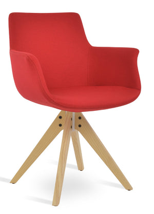 Soho Concept Bottega Arm (Large) Office Chair - Stylish Upholstered Dining Chair With 10-year Guarantee & Comfort Natural,Ash,Red  Soho-concept-dining-chair-01385