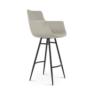 Soho Concept Bottega Adjustable Arm Barstools & Counterstools - Stylish Leatherette, 2-year Guarantee, Made In Turkiye Light Grey  Soho-concept-dining-chair-10627