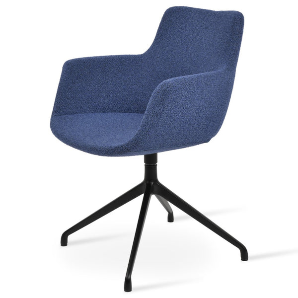 Soho Concept Bottega Arm (Large) Office Chair - Stylish Upholstered Dining Chair With 10-year Guarantee & Comfort Black,Blue  Soho-concept-dining-chair-01425