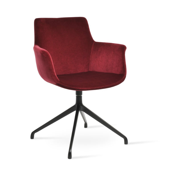 Soho Concept Bottega Arm (Large) Office Chair - Stylish Upholstered Dining Chair With 10-year Guarantee & Comfort Black  Soho-concept-dining-chair-01146