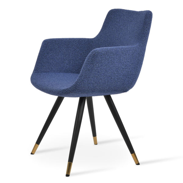Soho Concept Bottega Arm Office Chair - Stylish Comfort With Adjustable Height, Premium Fabrics & 10-year Warranty Black,Gold,Brass,Blue  Soho-concept-dining-chair-01441