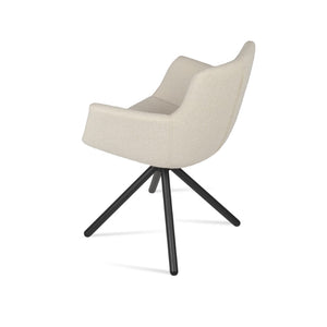 Soho Concept Bottega Arm Office Chair - Stylish Comfort With Adjustable Height, Premium Fabrics & 10-year Warranty Black,White  Soho-concept-dining-chair-01453