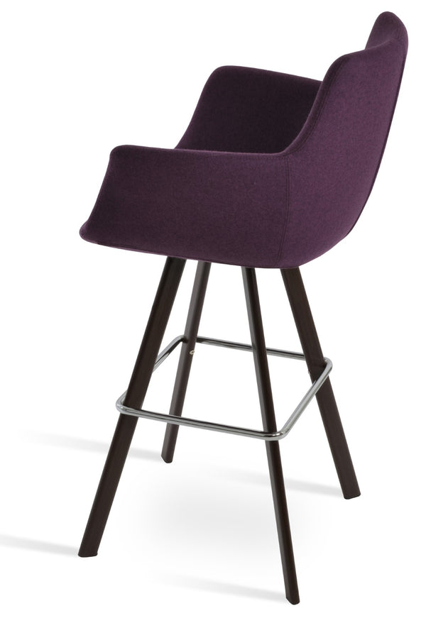 Soho Concept Bottega Arm Barstools & Counterstools - Ergonomic Comfort With 10-year Guarantee, Dark Grey & Walnut Walnut  Soho-concept-dining-chair-10629