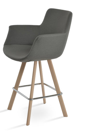 Soho Concept Bottega Ergonomic Arm Barstools & Counterstools - Premium Fabrics, Adjustable Heights, 10-year Warranty Natural,Grey  Soho-concept-dining-chair-10631
