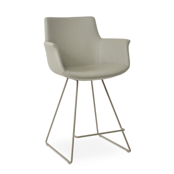Soho Concept Bottega Arm Barstools & Counterstools - Stylish Leatherette Seats With Adjustable Heights & 2-year Warranty Light Grey  Soho-concept-dining-chair-10634