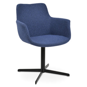 Soho Concept Bottega Arm Office Chair - Stylish Comfort With Adjustable Height, Premium Fabrics & 10-year Warranty Black,Blue  Soho-concept-dining-chair-01136
