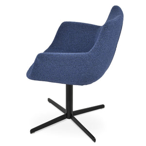 Soho Concept Bottega Arm Office Chair - Stylish Comfort With Adjustable Height, Premium Fabrics & 10-year Warranty Black,Blue  Soho-concept-dining-chair-01136