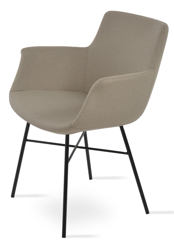 Soho Concept Bottega Arm (Large) Office Chair - Stylish Upholstered Dining Chair With 10-year Guarantee & Comfort Black,Beige  Soho-concept-dining-chair-01222