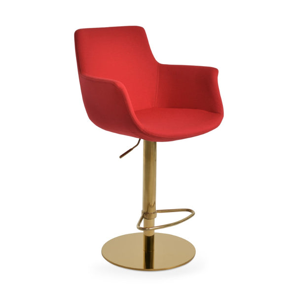 Soho Concept Bottega Ergonomic Arm Barstools & Counterstools - Premium Fabrics, Adjustable Heights, 10-year Warranty Gold,Red  Soho-concept-dining-chair-10588