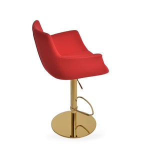 Soho Concept Bottega Ergonomic Arm Barstools & Counterstools - Premium Fabrics, Adjustable Heights, 10-year Warranty Gold,Red  Soho-concept-dining-chair-07464