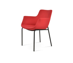 Soho Concept Bottega Arm Office Chair - Stylish Comfort With Adjustable Height, Premium Fabrics & 10-year Warranty Black,Red  Soho-concept-dining-chair-01241