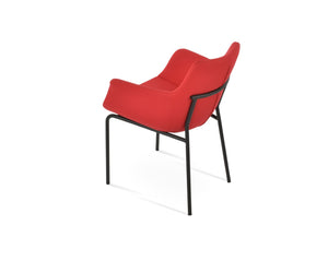 Soho Concept Bottega Arm Office Chair - Stylish Comfort With Adjustable Height, Premium Fabrics & 10-year Warranty Black,Red  Soho-concept-dining-chair-01241
