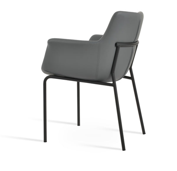 Soho Concept Bottega Arm Office Chair - Stylish Leatherette Dining Chair With Adjustable Heights & 2-year Guarantee Black,Grey  Soho-concept-dining-chair-01242