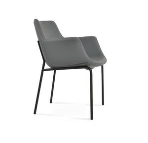 Soho Concept Bottega Arm Office Chair - Stylish Leatherette Dining Chair With Adjustable Heights & 2-year Guarantee Black,Grey  Soho-concept-dining-chair-01242
