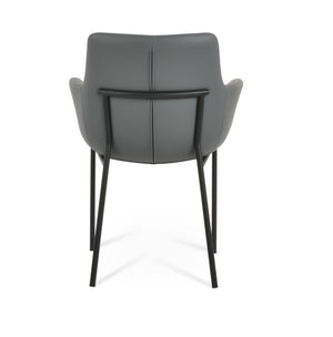 Soho Concept Bottega Arm Office Chair - Stylish Leatherette Dining Chair With Adjustable Heights & 2-year Guarantee Black,Grey  Soho-concept-dining-chair-01243