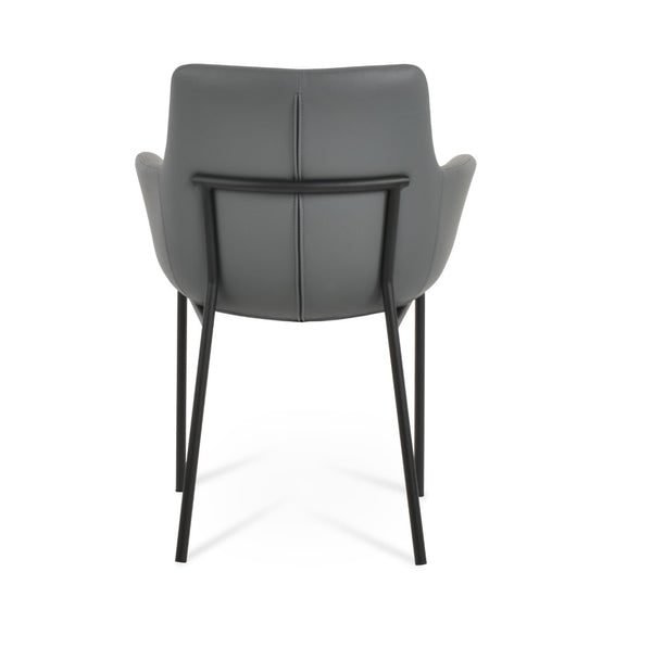 Soho Concept Bottega Arm Office Chair - Stylish Leatherette Dining Chair With Adjustable Heights & 2-year Guarantee Black,Grey  Soho-concept-dining-chair-01243