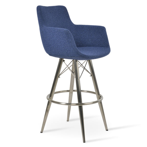 Soho Concept Bottega Ergonomic Arm Barstools & Counterstools - Premium Fabrics, Adjustable Heights, 10-year Warranty Blue,Black  Soho-concept-dining-chair-10589