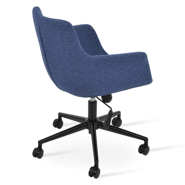 Soho Concept Bottega Arm Executive Office Chair - Luxurious Upholstery, Ergonomic Design, 10-year Guarantee, Blue Black,Blue  Soho-concept-dining-chair-11678