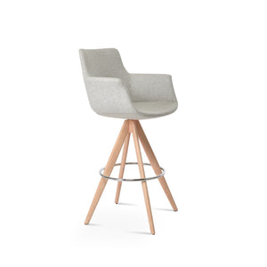 Soho Concept Bottega Arm Barstools & Counterstools - Ergonomic Comfort With 10-year Guarantee, Dark Grey & Walnut Natural,Silver  Soho-concept-dining-chair-10596