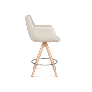 Soho Concept Bottega Ergonomic Arm Barstools & Counterstools - Premium Fabrics, Adjustable Heights, 10-year Warranty White  Soho-concept-dining-chair-07465