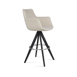 Soho Concept Bottega Ergonomic Arm Barstools & Counterstools - Premium Fabrics, Adjustable Heights, 10-year Warranty Black,White  Soho-concept-dining-chair-10595