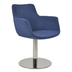 Soho Concept Bottega Arm (Large) Office Chair - Stylish Upholstered Dining Chair With 10-year Guarantee & Comfort Blue,Black  Soho-concept-dining-chair-01392