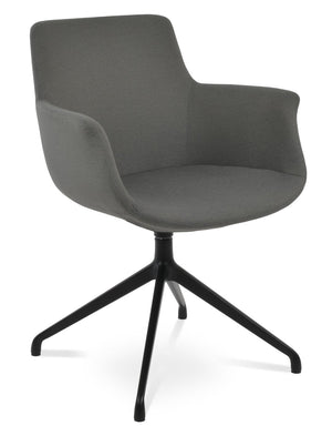 Soho Concept Bottega Arm (Large) Office Chair - Stylish Upholstered Dining Chair With 10-year Guarantee & Comfort Black,Grey  Soho-concept-dining-chair-01420