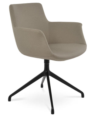 Soho Concept Bottega Arm Office Chair - Stylish Comfort With Adjustable Height, Premium Fabrics & 10-year Warranty Black,Beige  Soho-concept-dining-chair-01417
