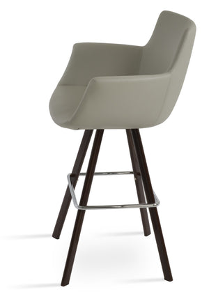 Soho Concept Bottega Arm Barstools & Counterstools - Stylish Leatherette Seats With Adjustable Heights & 2-year Warranty Walnut,Light Grey  Soho-concept-dining-chair-10597