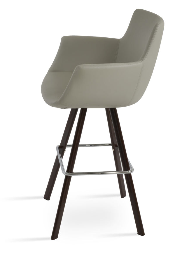Soho Concept Bottega Arm Barstools & Counterstools - Stylish Leatherette Seats With Adjustable Heights & 2-year Warranty Walnut,Light Grey  Soho-concept-dining-chair-10597