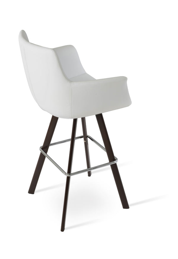 Soho Concept Bottega Arm Barstools & Counterstools - Stylish Leatherette Seats With Adjustable Heights & 2-year Warranty Walnut,White  Soho-concept-dining-chair-10598