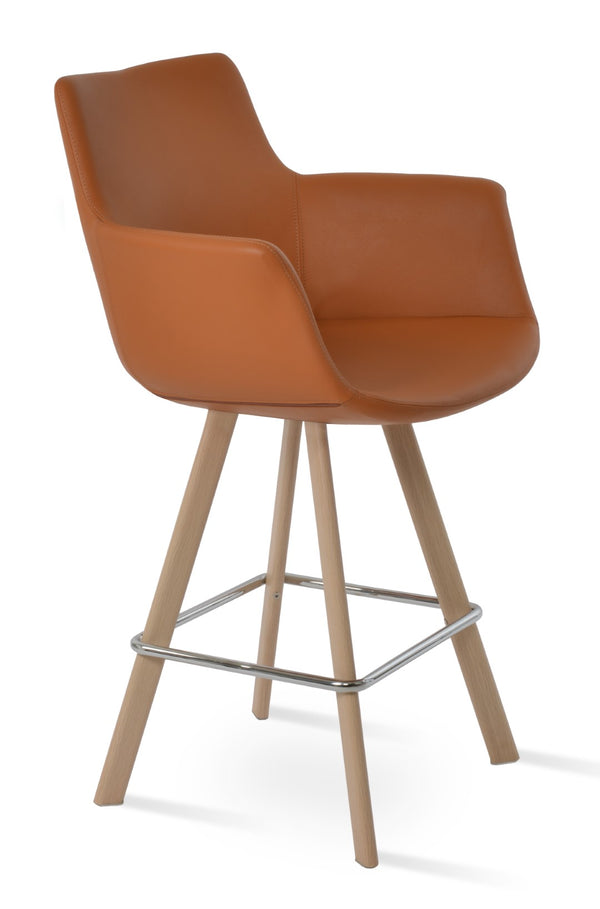 Soho Concept Bottega Arm Barstools & Counterstools - Ergonomic Design In Camira Boucle & Leather, 10-year Warranty Natural  Soho-concept-dining-chair-10600