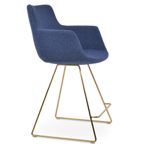 Soho Concept Bottega Ergonomic Arm Barstools & Counterstools - Premium Fabrics, Adjustable Heights, 10-year Warranty Gold,Blue,Black  Soho-concept-dining-chair-10601