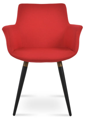 Soho Concept Bottega Arm Office Chair - Stylish Comfort With Adjustable Height, Premium Fabrics & 10-year Warranty Black,Gold,Red  Soho-concept-dining-chair-01159