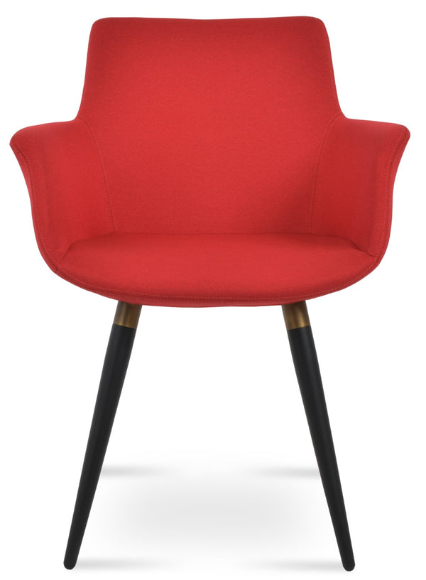 Soho Concept Bottega Arm Office Chair - Stylish Comfort With Adjustable Height, Premium Fabrics & 10-year Warranty Black,Gold,Red  Soho-concept-dining-chair-01159