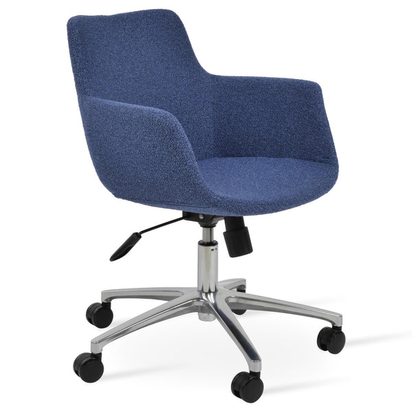Soho Concept Bottega Arm Executive Office Chair - Luxurious Upholstery, Ergonomic Design, 10-year Guarantee, Blue Blue,Black  Soho-concept-dining-chair-11677
