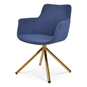 Soho Concept Bottega Arm (Large) Office Chair - Stylish Upholstered Dining Chair With 10-year Guarantee & Comfort Gold,Blue,Black  Soho-concept-dining-chair-01463
